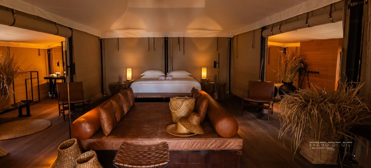 Luxury Safari Beach Tent at the Gili Islands
